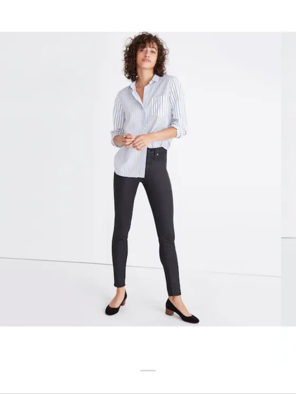 MADEWELL 9" High Riser Skinny Skinny - Coated Black Size 32"